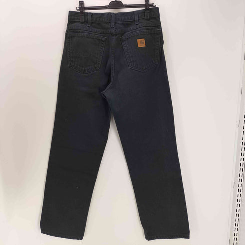 カーハート Carhartt Relaxed Fit ロゴ タブ 5ポケット テーパード ブラック デニム パンツ メンズ  32×32